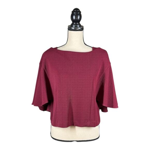 Anthropologie Eri + Ali Viv Cropped Flutter Batwing Top - Picture 3 of 6